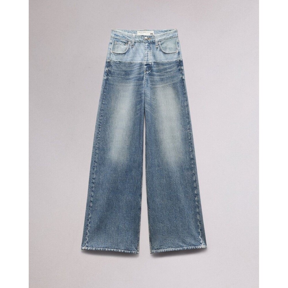 Rag & Bone Miramar Sofie High Rise Wide Leg Jeans Antonia Wash Sweatpants Sz 27